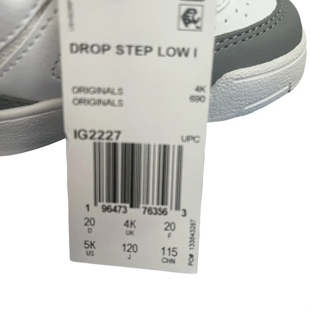 Adidas Drop Step Low I Gray and White Toddler Size 5K. NWT. Comes with Box. - Picture 7 of 8